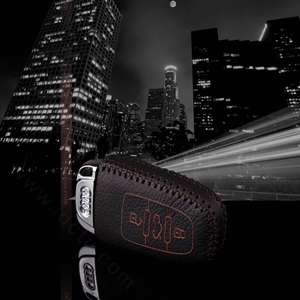 Funky Genuine Leather Key Ring Auto Key Bags Smart for Audi A5 - Black